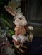 Декоративна фігурка Золота дама-кролик з годинником 14.5*14*32см