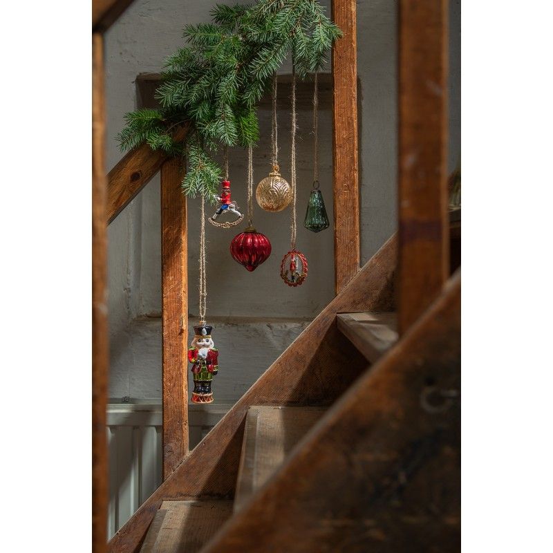 Фото Новорічна іграшка на ялинку Clayre&Eef Декорація з лускунчиком  6x1x8 cm Нідерланди