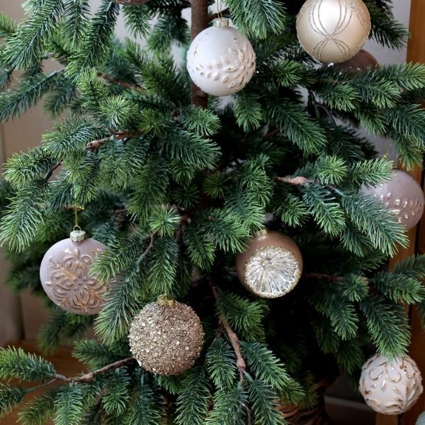 Фото Уценка - Набор из 2 новогодних шаров на елку в винтажном стиле из стекла Сhic Antique D8 cm Дания