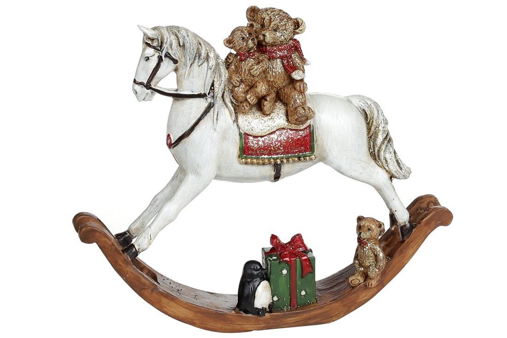 Фото Декоративна статуетка Ведмедики на коні, 13.5 см (707-971)