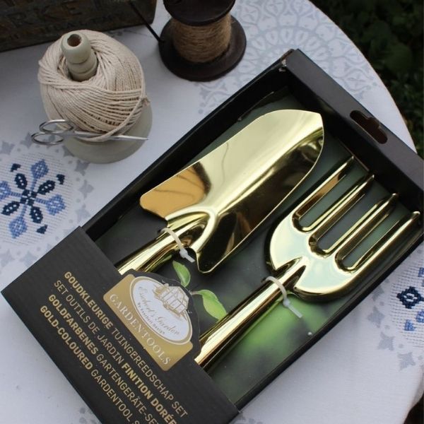 Фото Набор садових інструментів Esschert Design в подарунковій упаковці золотий