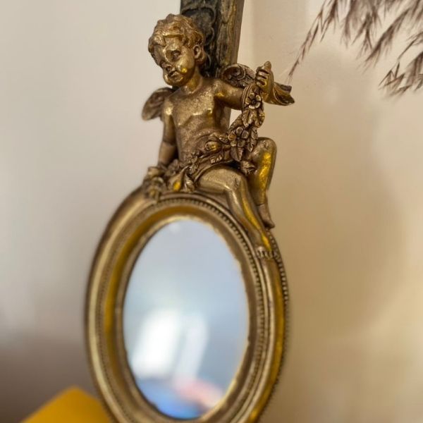 Фото Зеркало в винтажном стиле Сampo "Ангел" 15,5x4,5xH29,5cm (2 вариант)