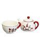 Чайник заварювальний Elisey новорічний 400 мл з чашкою