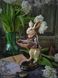 Декоративная фигура Белый кролик с подносом, 28 см