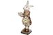Уцінка Декоративна фігурка Золота дама-кролик з годинником 14.5*14*32см