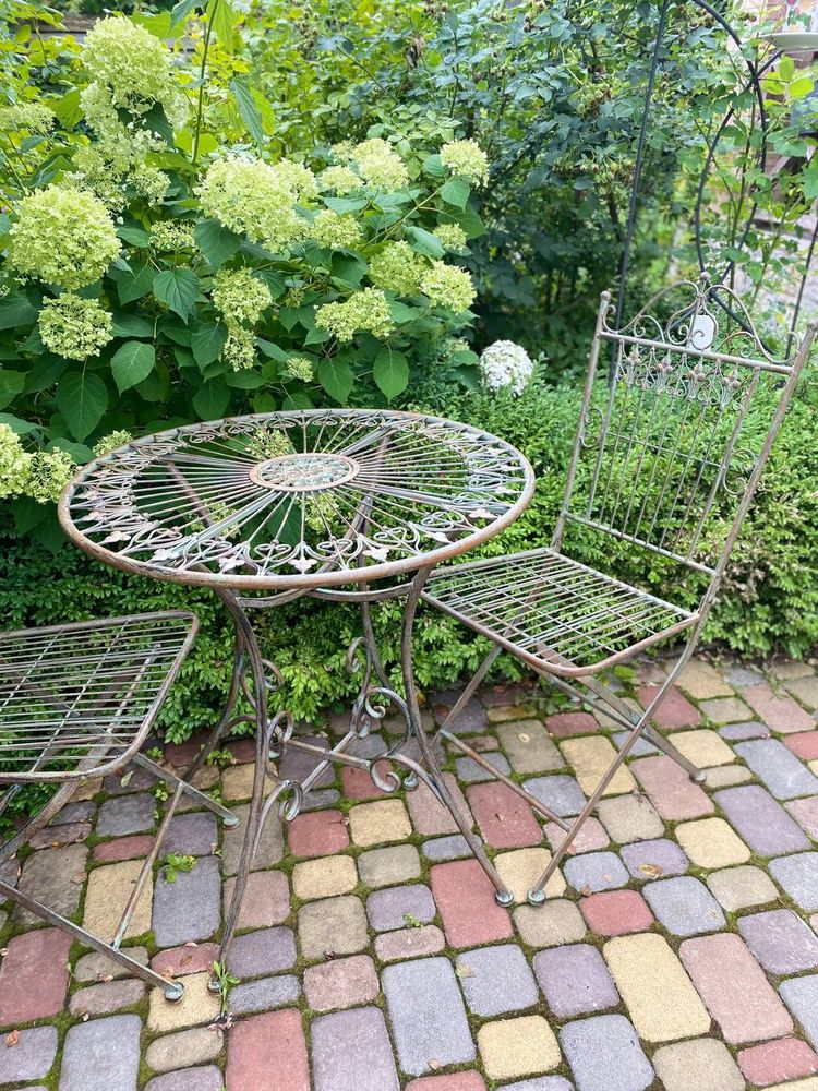 Фото Металлический садовый стол Сampo D70xH74cm Германия