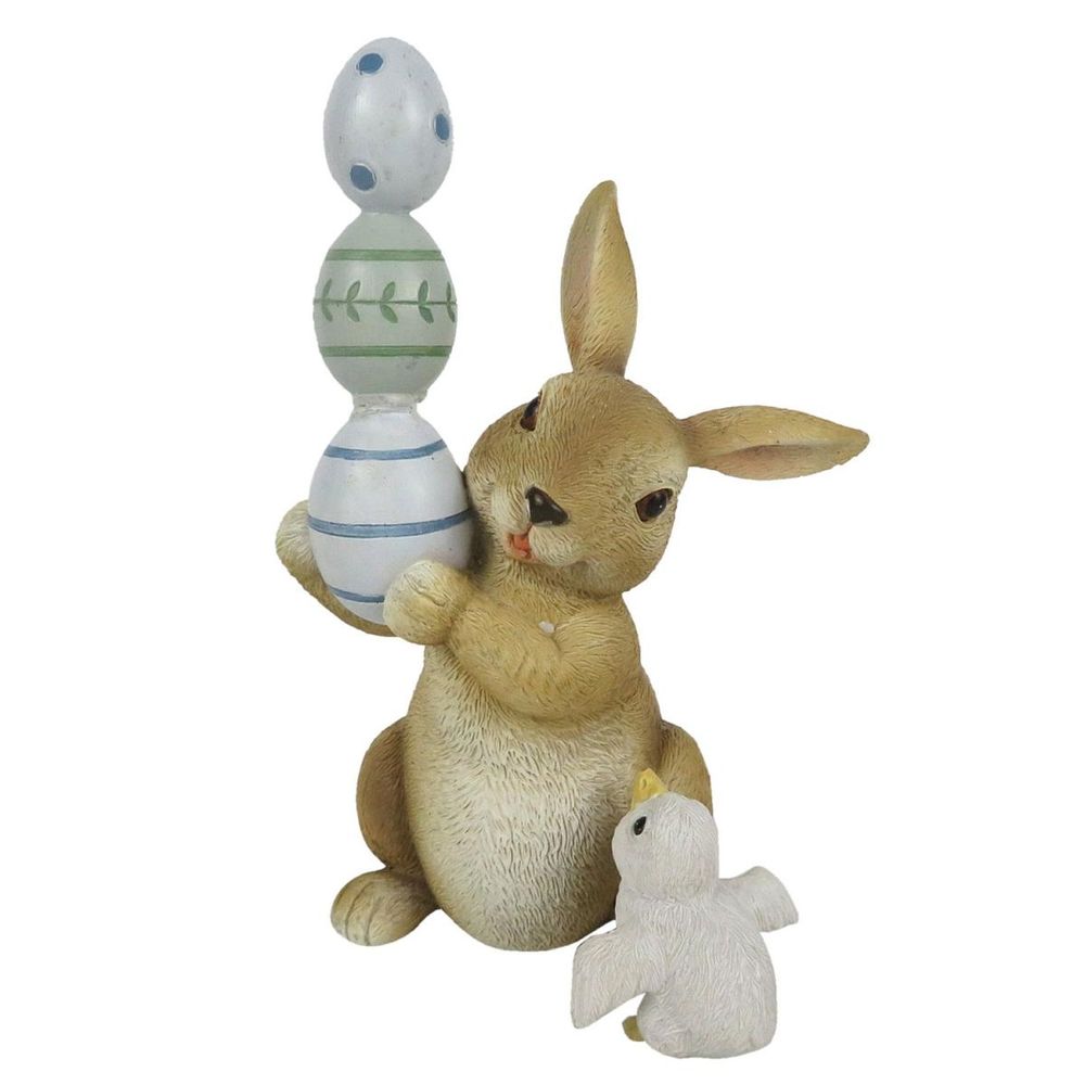 Фото Декоративна фігурка Clayre & Eef "Кролик несе яйця" Голандія