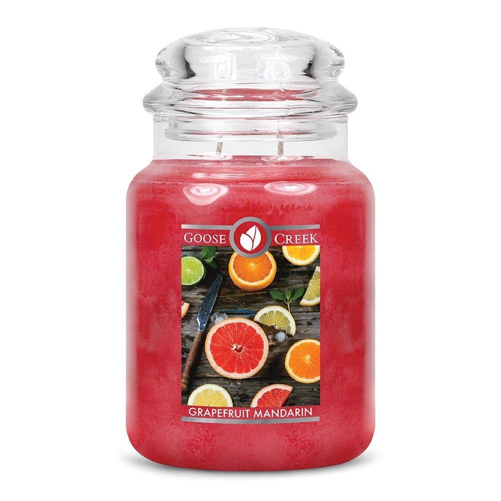 Фото Ароматическая соевая двухфитильная свечка Goose Creek Grapefruit Mandarin  150 часов