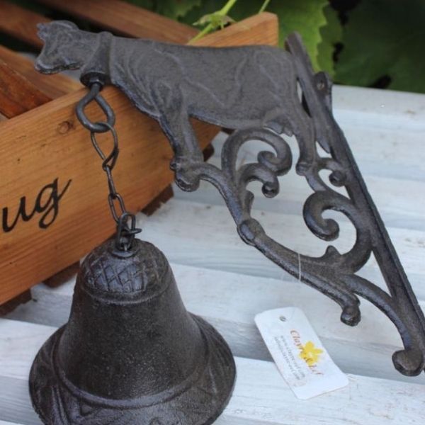 Фото Настінний чавунний дзвіночок для саду Clayre & Eef Корова 10*19*25 см
