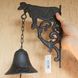 Настінний чавунний дзвіночок для саду Clayre & Eef Корова 10*19*25 см