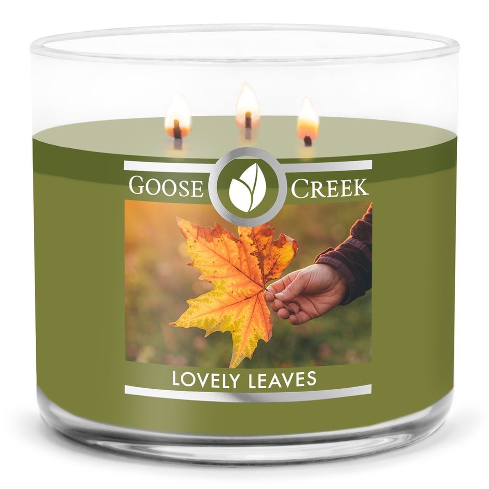 Фото Ароматическая соевая трехфитильная свечка Goose Creek Lovely Leaves 35+ часов