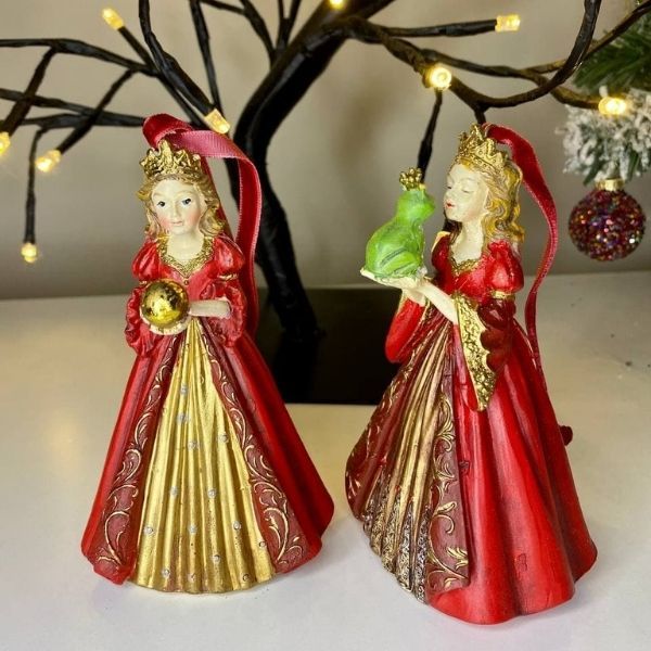 Фото Набір із 2 новорічних іграшок на ялинку Exner Принцеса 5,5x5x11,5 cm Німеччина
