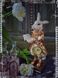 Декоративная фигурка Золотая дама-кролик с часами 14.5*14*32см