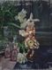 Декоративная фигурка Золотая дама-кролик с часами 14.5*14*32см
