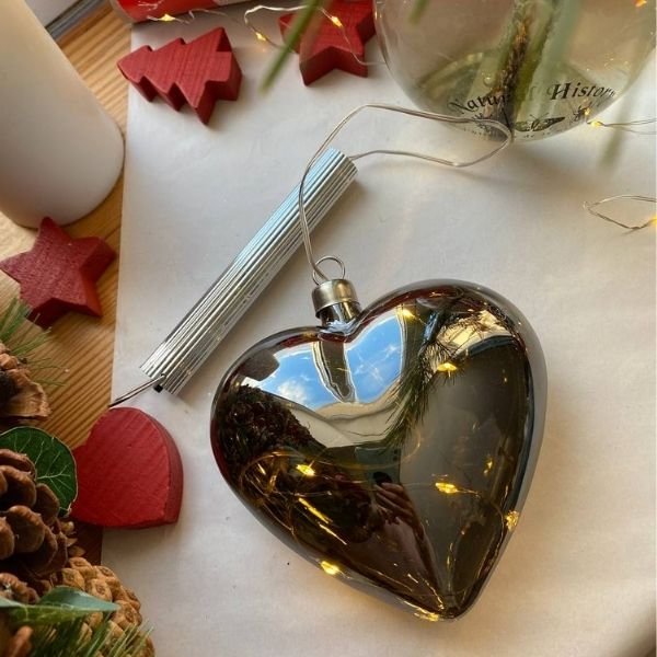 Фото Новогодняя игрушка на елку с подсветкой Exner Сердце 11,5x5x13 cm Германия