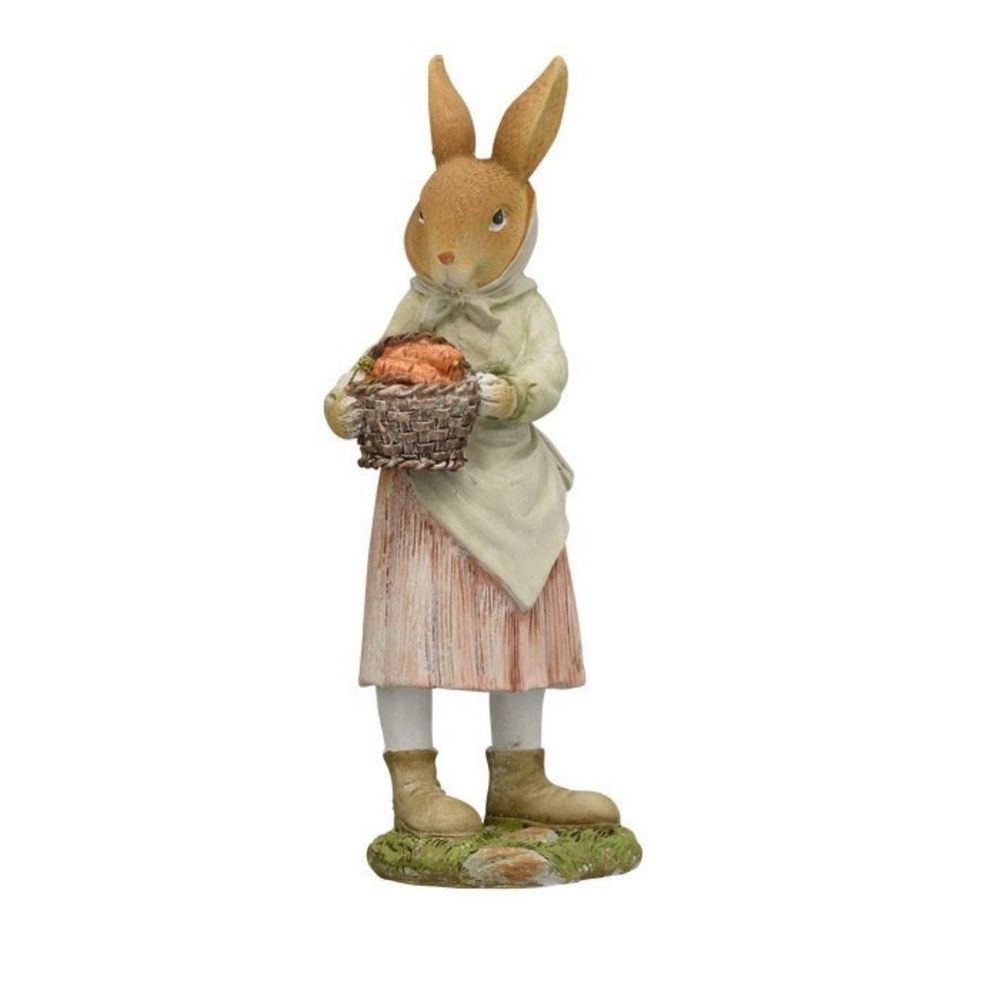 Фото Декоративная фигурка Exner Пасхальный кролик девочка 8,5x9x26,5 cm Германия