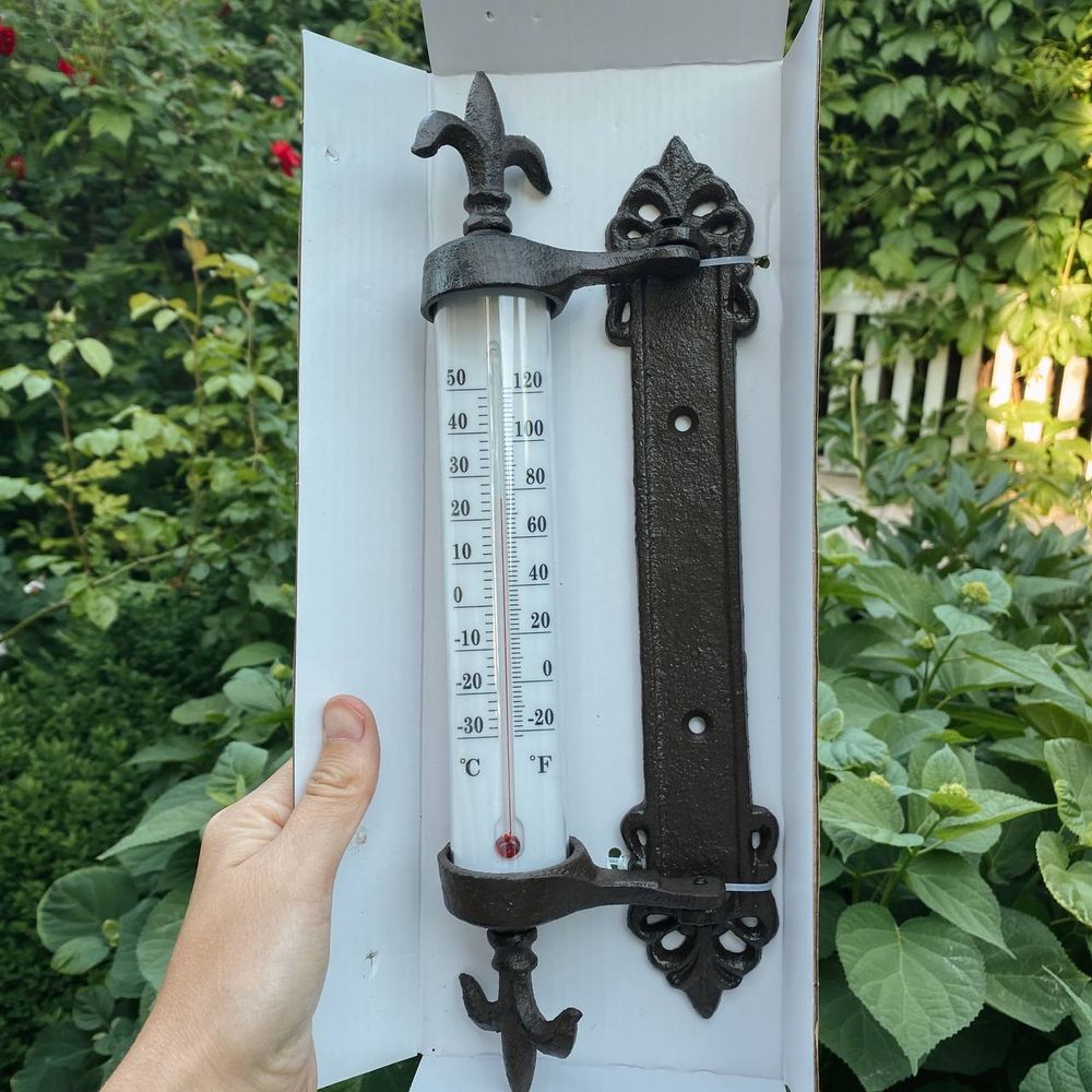 Фото Вуличний термометр на вікно Esschert Design 5.5x9.4xH29.5 cм  Нідерланди