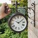 Часы с термометром садовые Esschert Design 9*25*28 см Голландія
