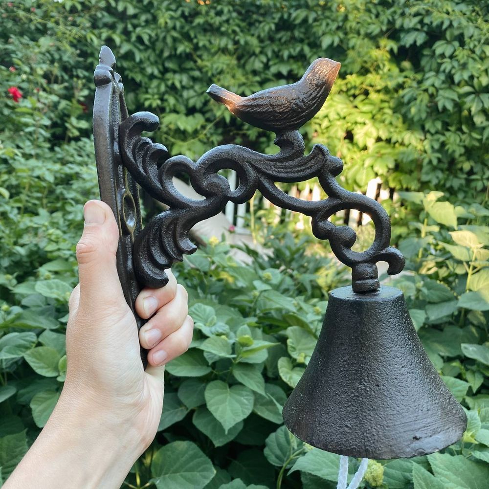 Фото Дзвіночок чавунний з птахом Esschert Design 10,6x19,3x24 Голландия