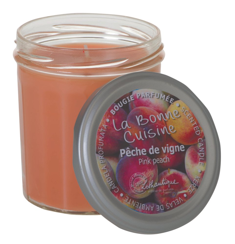 Фото Соевая ароматическая свечка Lothantique "Персик в вине" 220 грамм 50 часов Франция