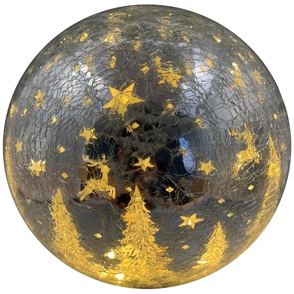 Фото Cтеклянный новогодний шар Exner с LED-подсветкой  20x20x20 cm Германия
