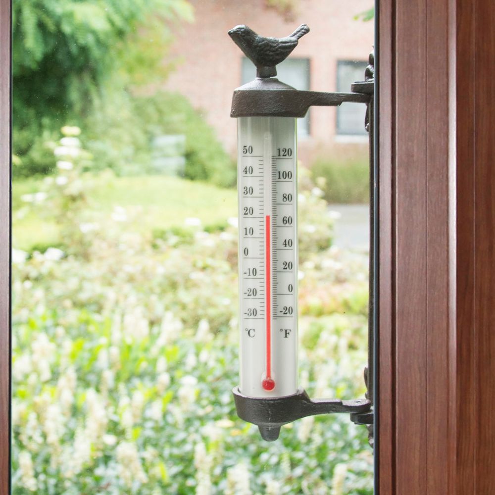 Фото Чугунный термометр Esschert Design 4.9x9.8x27.3cм Голландия
