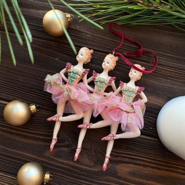Фото Новогодняя игрушка на елку Балерины 11x2,7x13,4 cm